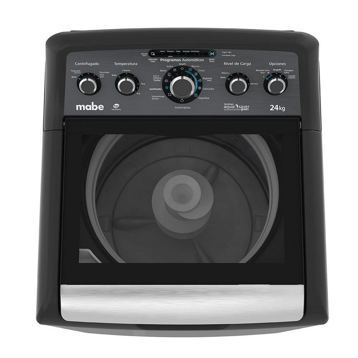 Lavadora automática aqua saber green 24 kg diamond gray Mabe