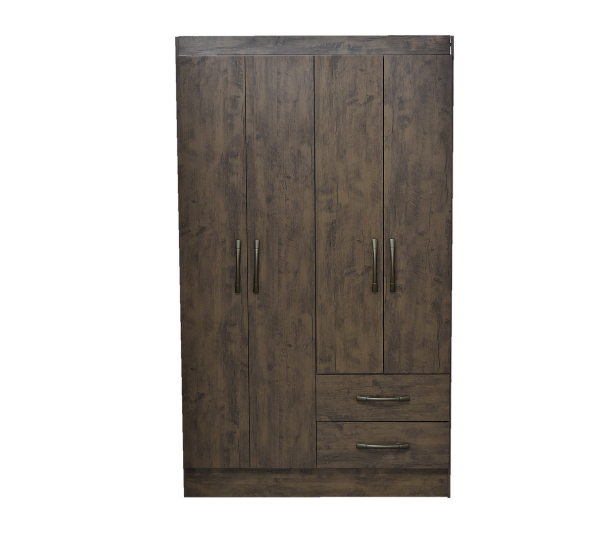 Ropero Chile 952331.6 4 puertas 2 gavetas cast con puerta Dj Muebles