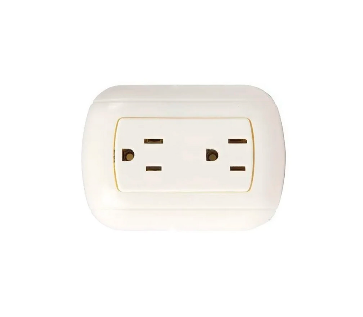 Toma doble con tapa para empotrar Lumistar