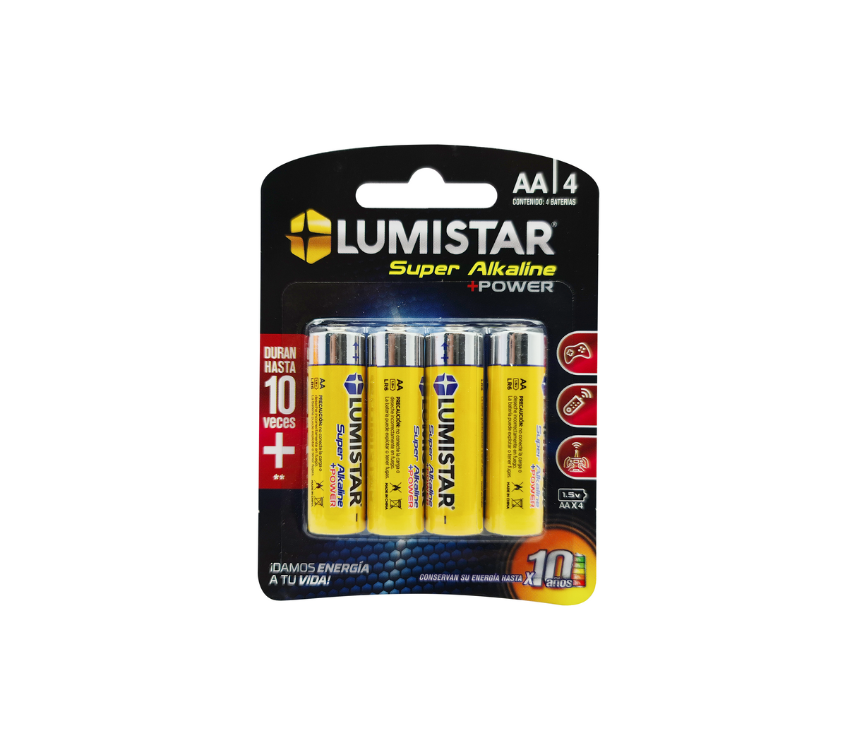 Baterías Super Alkalina AA x4 Lumistar