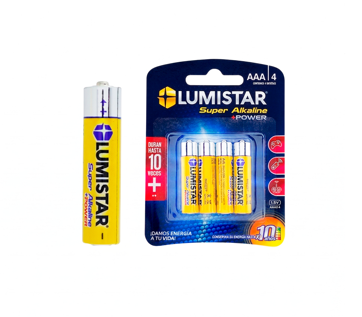 Baterías Super Alkalina AAA x 4 LUMISTAR