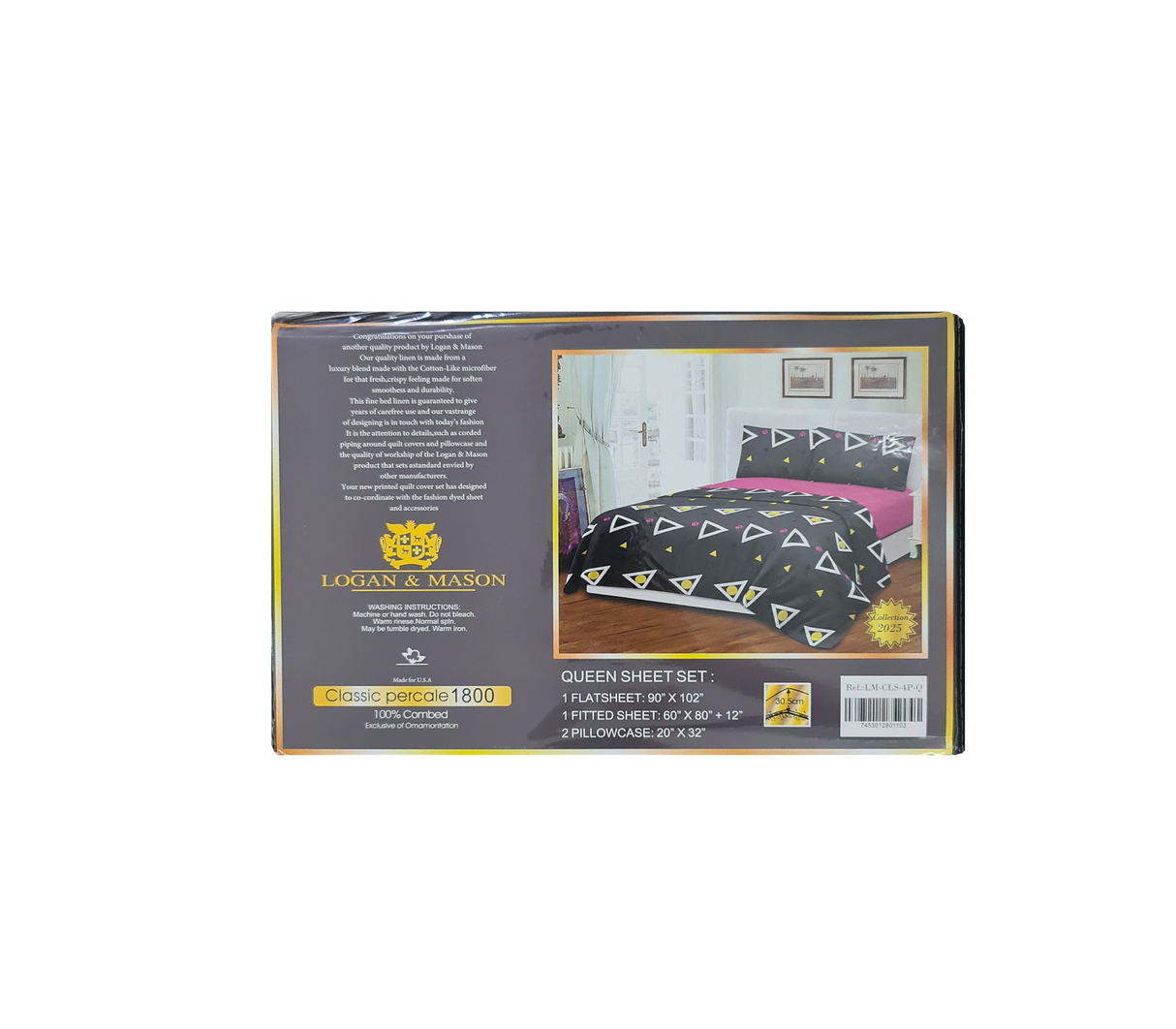 Juego de sábana queen 1800 Logan & Mason
