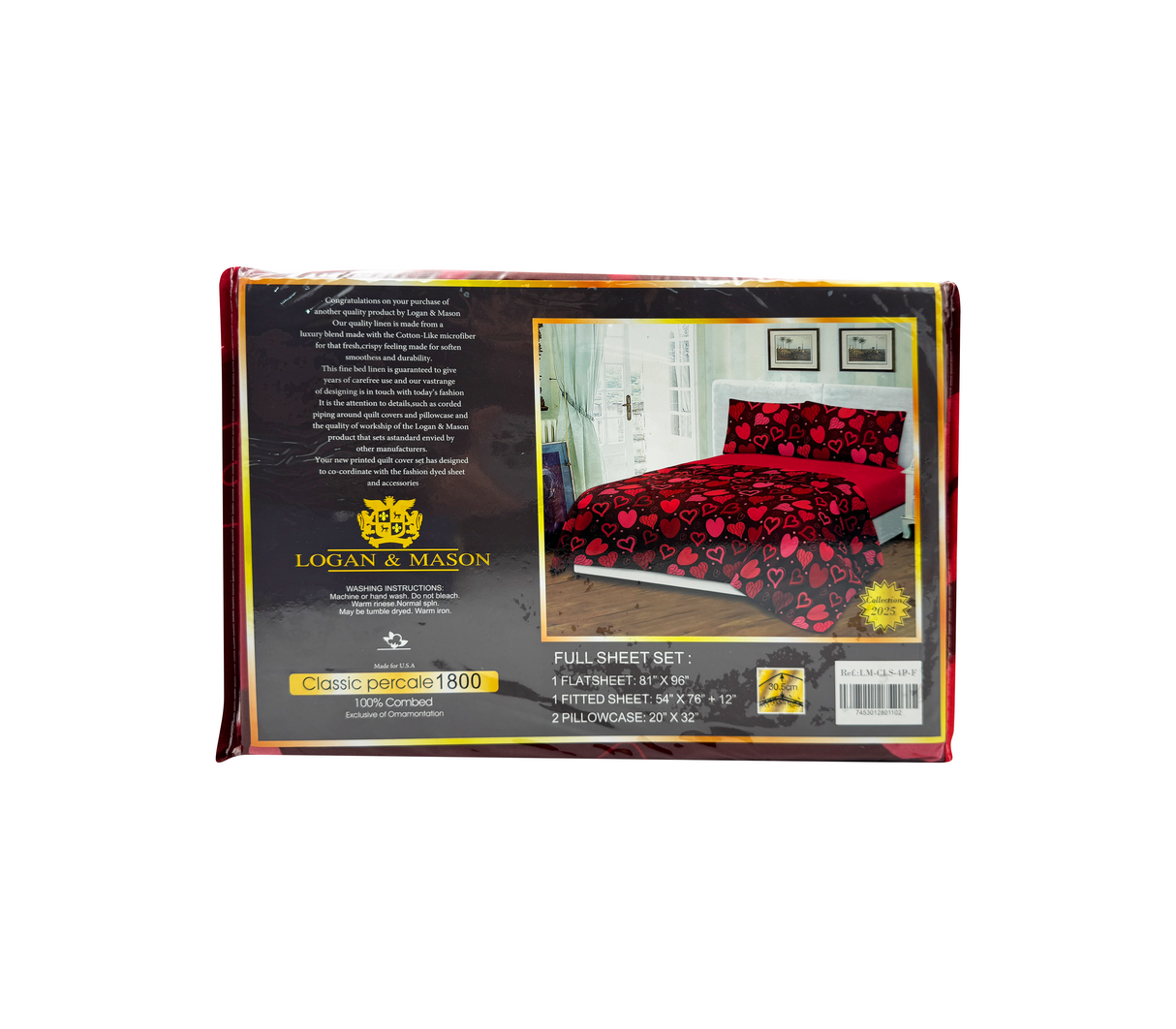 Juego de sábana matrimonial 1800 Logan & Mason
