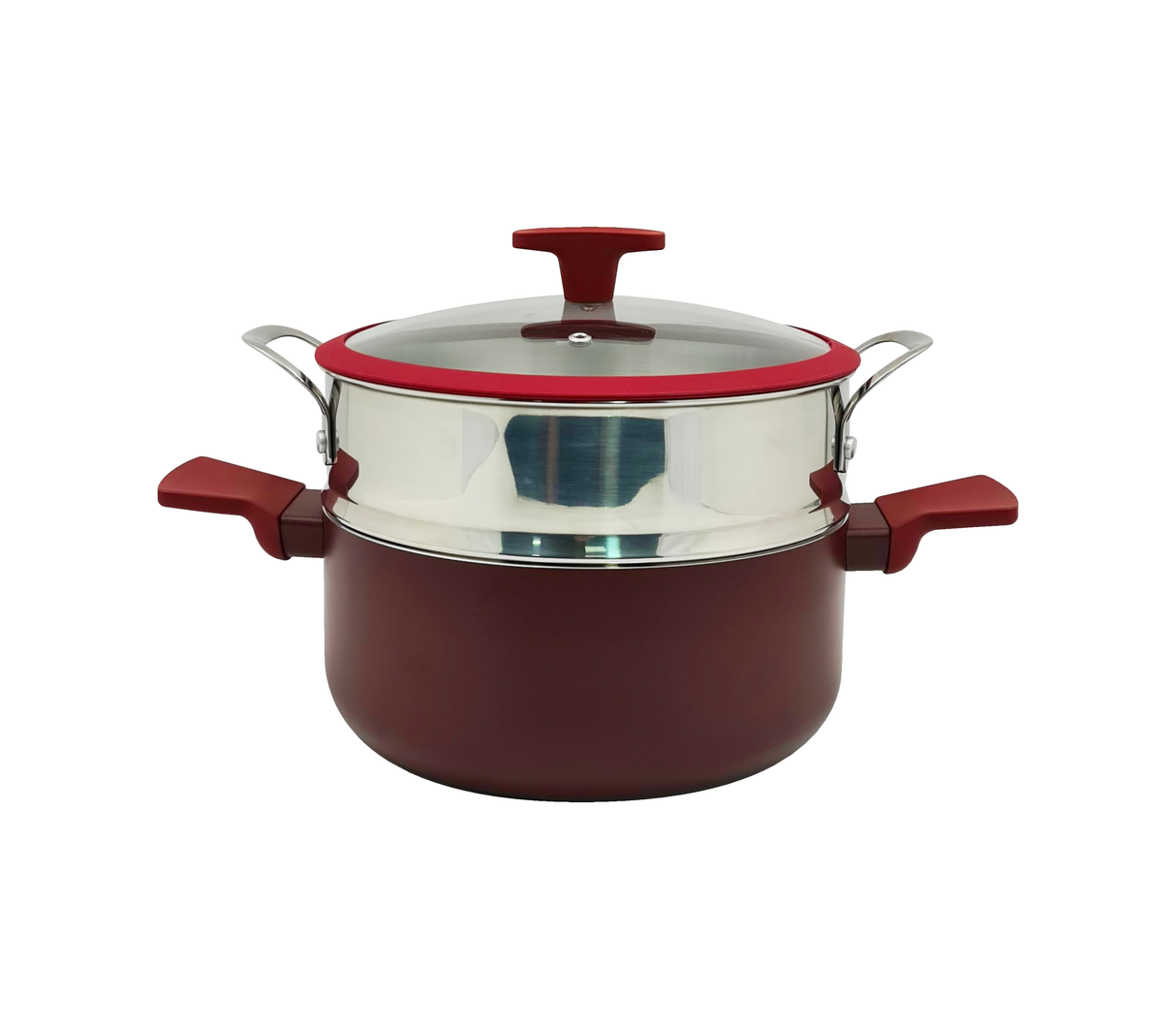 Juego de ollas 11 piezas aluminio Supra vinotinto Mageflon