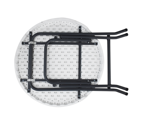 Mesa plegable redonda 73x80x4cm blanca Powerfik