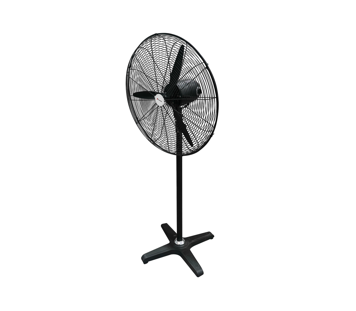 Ventilador industrial de pedestal 26" 3 aspa de aluminio 150w negro Powerfik