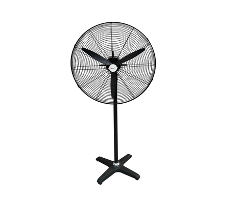 Ventilador industrial de pedestal 26" 3 aspa de aluminio 150w negro Powerfik