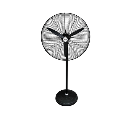 Ventilador industrial de pedestal 30" 3 aspas plásticas 150W negro Powerfik