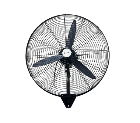 Ventilador industrial de pared 30" 3 aspa plástica 150w negro Powerfik