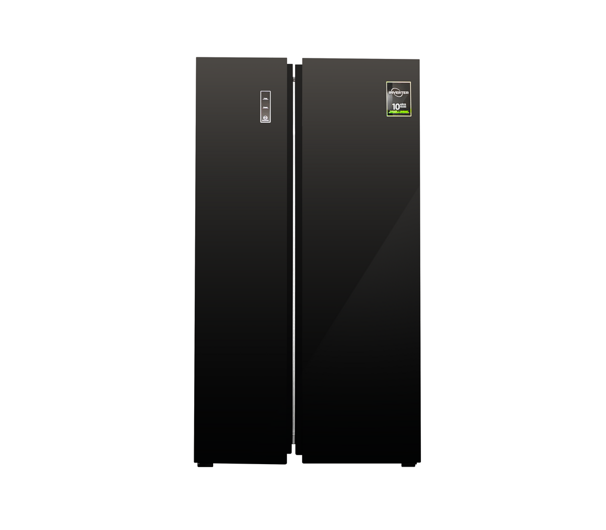 Nevera side by side 18.4pies puerta tipo espejo negro Vetrux