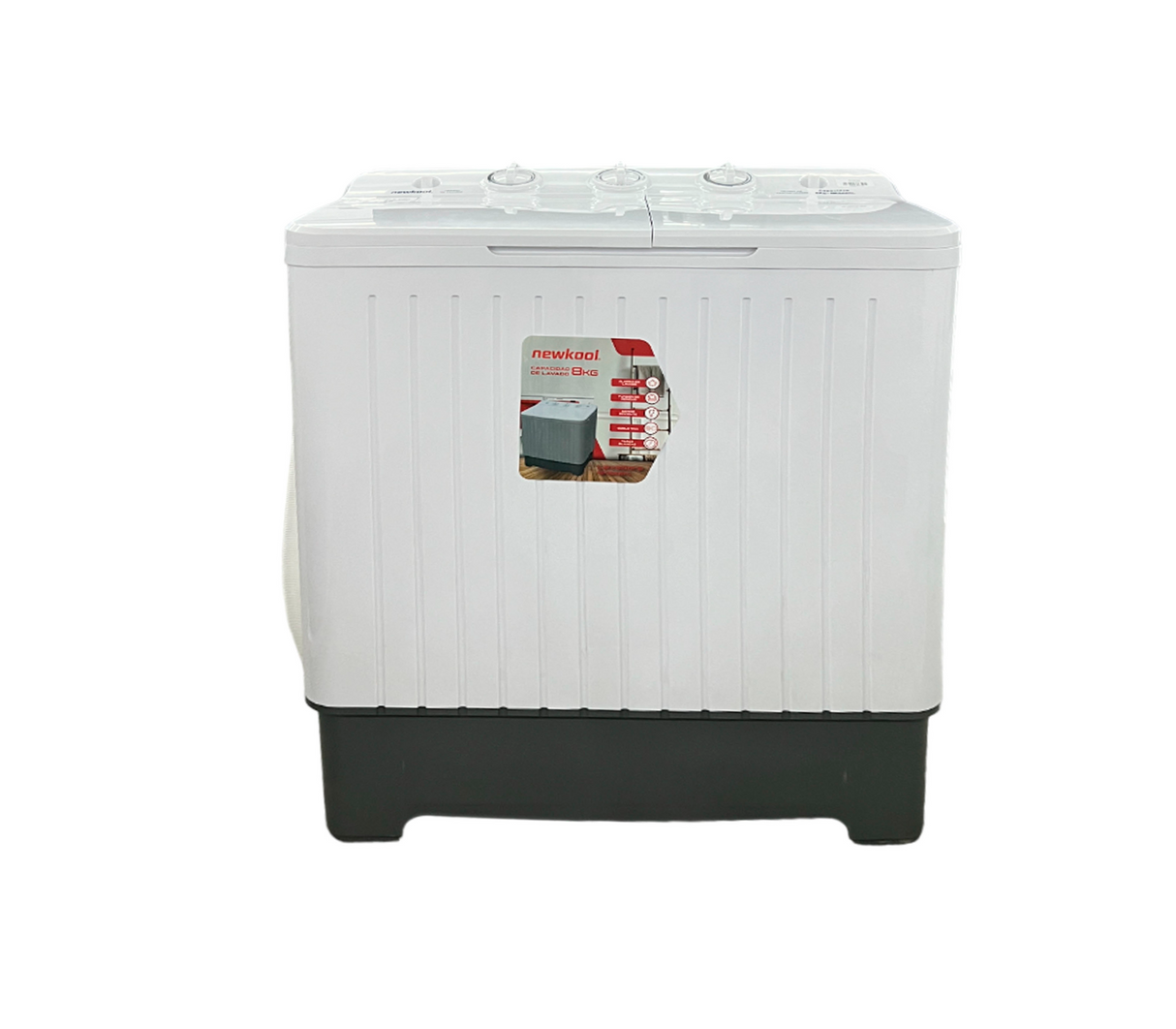 Lavadora doble tina 8kg blanca Newkool