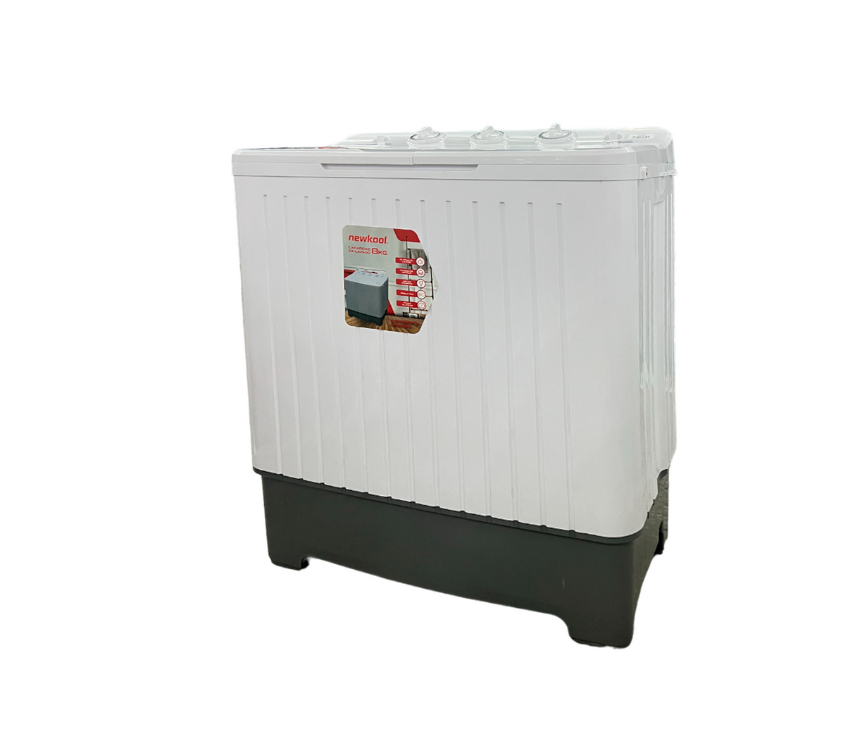 Lavadora doble tina 8kg blanca Newkool