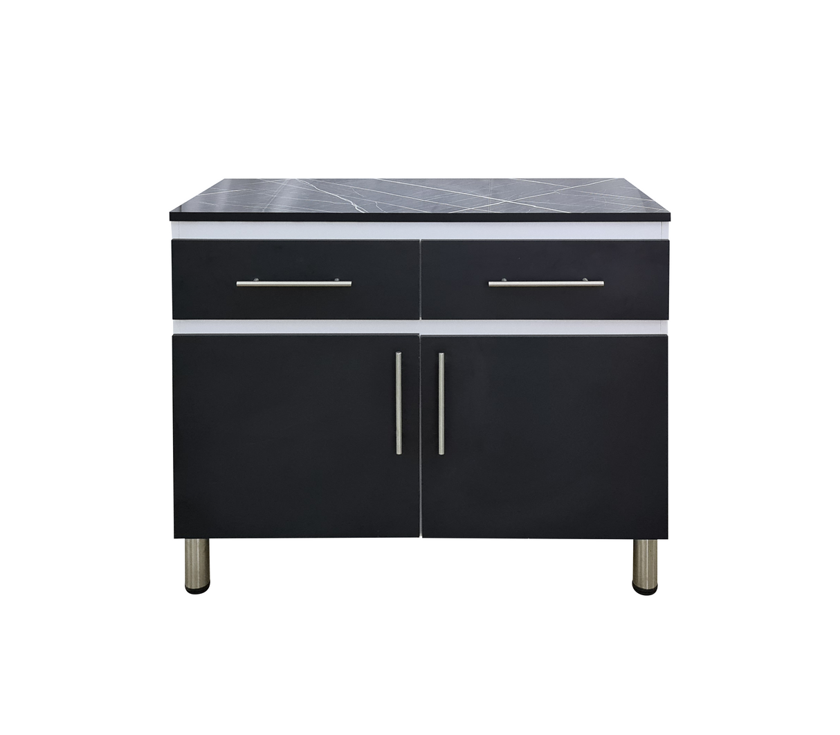 Gabinete/Mesón de Cocina C/2 Gavetas y Tope en PVC Powerfik