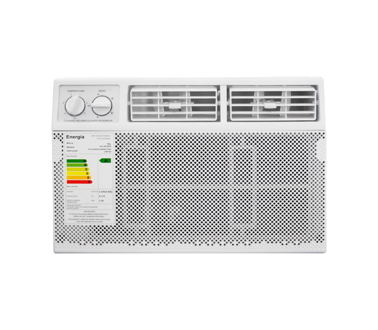 Aire acondicionado de ventana 8000 BTU 220V Blanco TCL