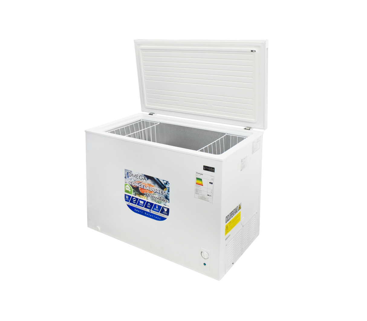 Congelador horizontal 293l blanco/int aluminio Omega Electronics