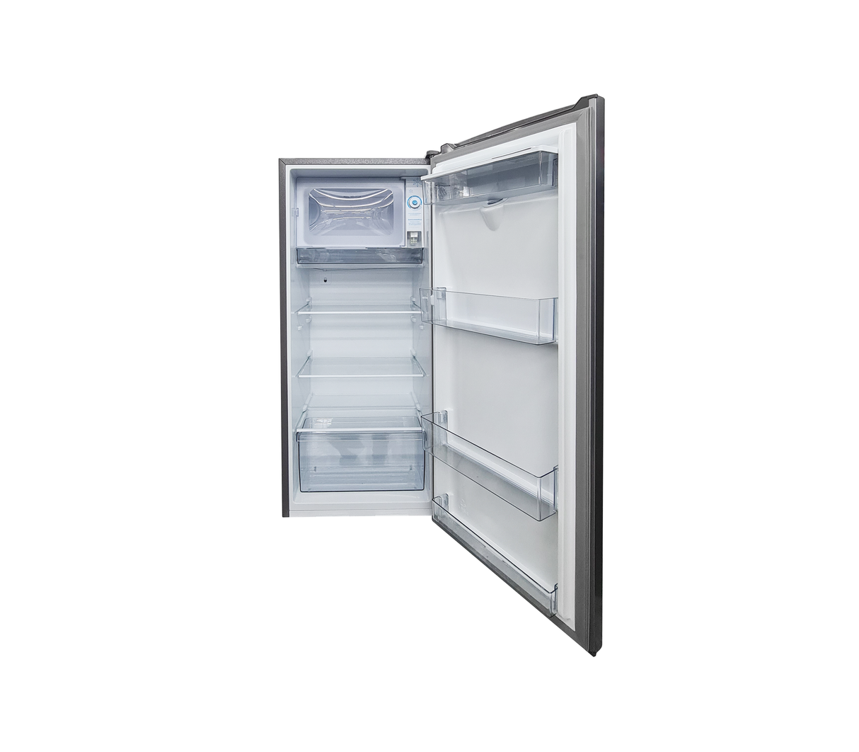 Nevera Single Door 7 pies con escarcha y dispensador acero inoxidable Gplus