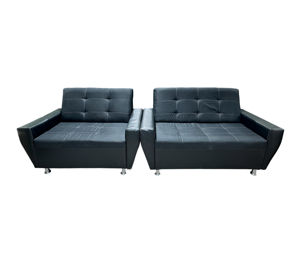 Juego de recibo Madrid bipiel/tela 3 y 2 puestos Nohemi