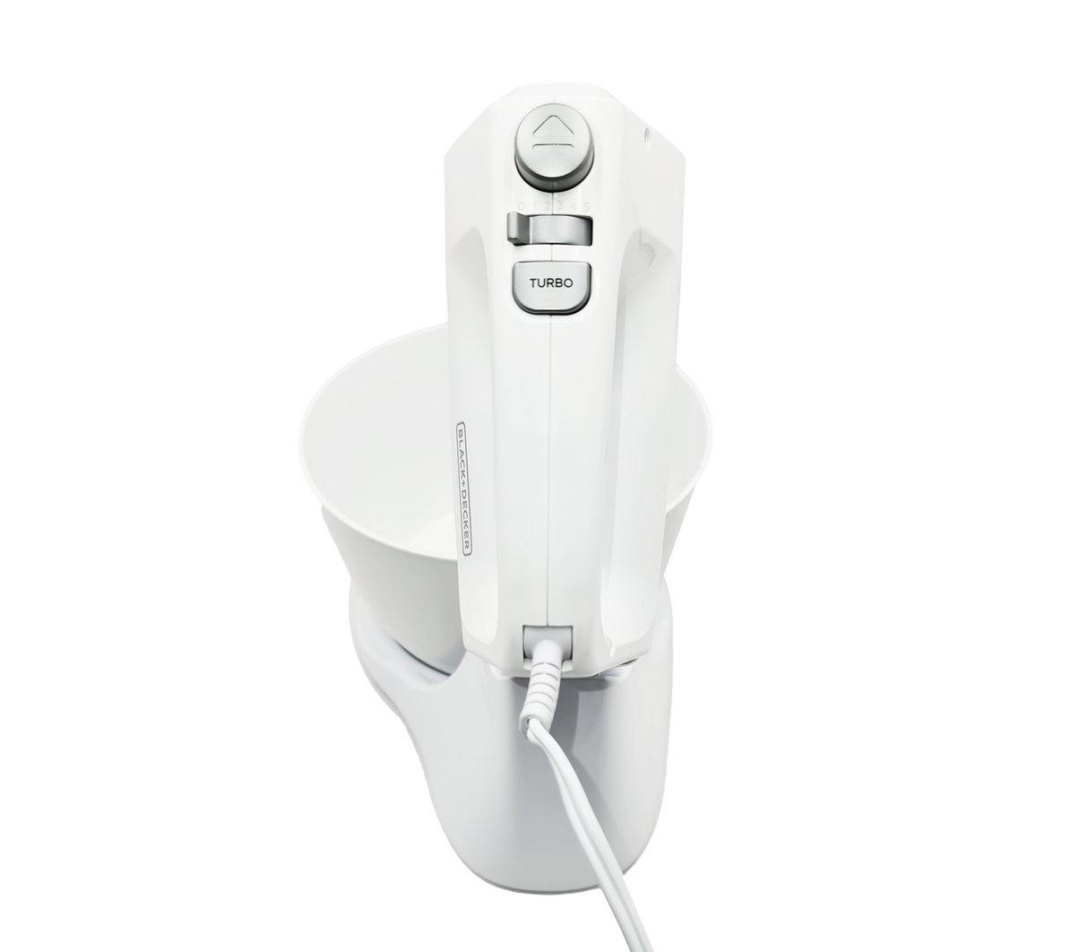 Batidora de pedestal 2 en 1 5V blanca Black & Decker