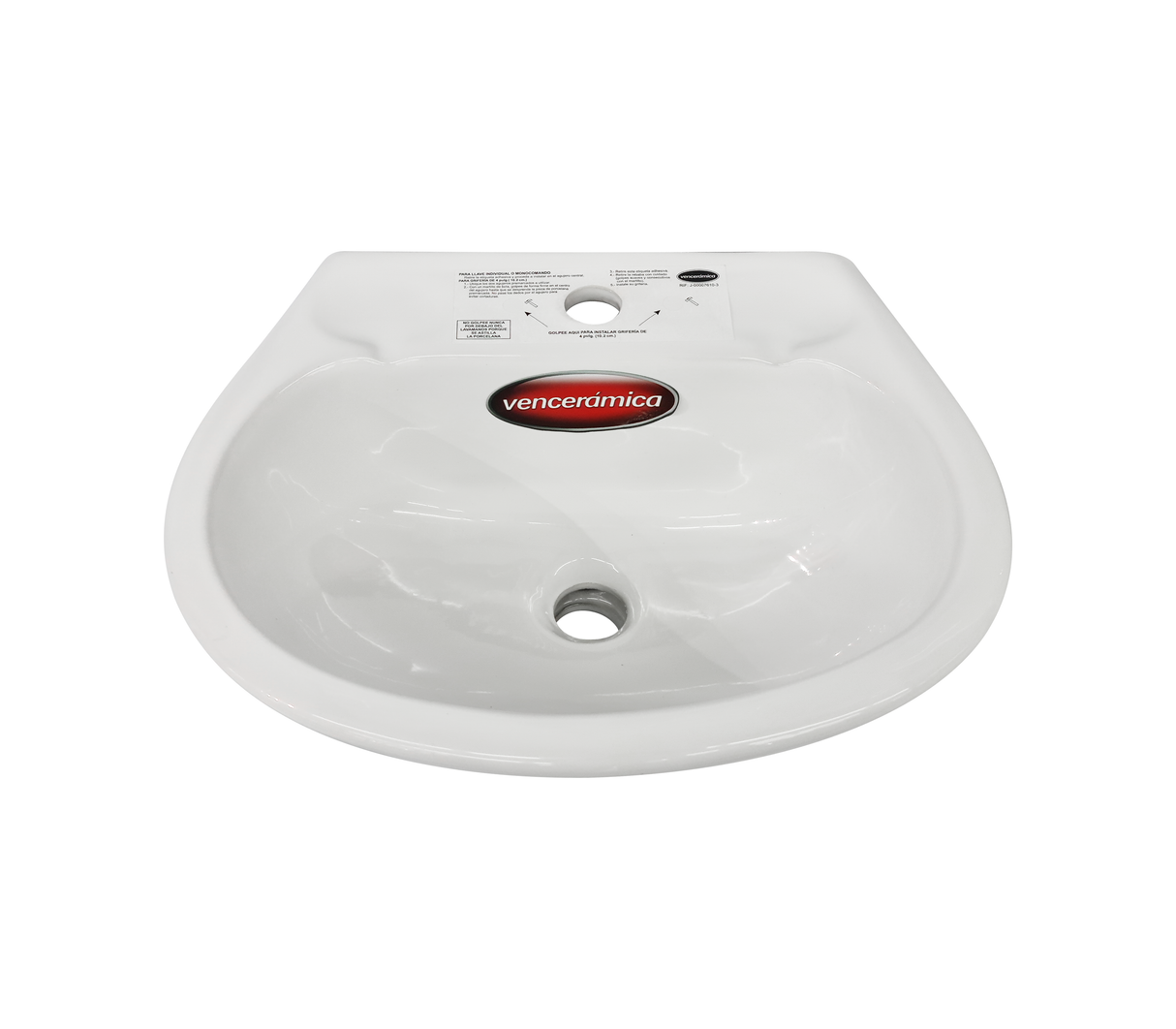 Lavamanos shelby sin pedestal linea estandar mod. 5575 blanco glaciar Venceramica