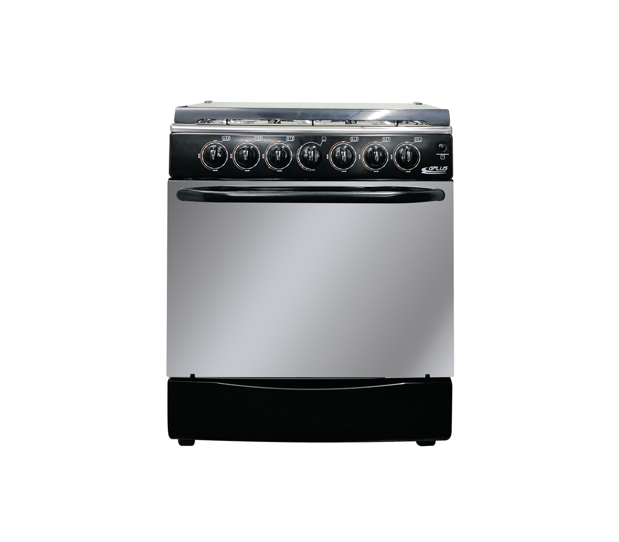 Cocina a gas 6 hornillas 30" Encendido automático negro Gplus