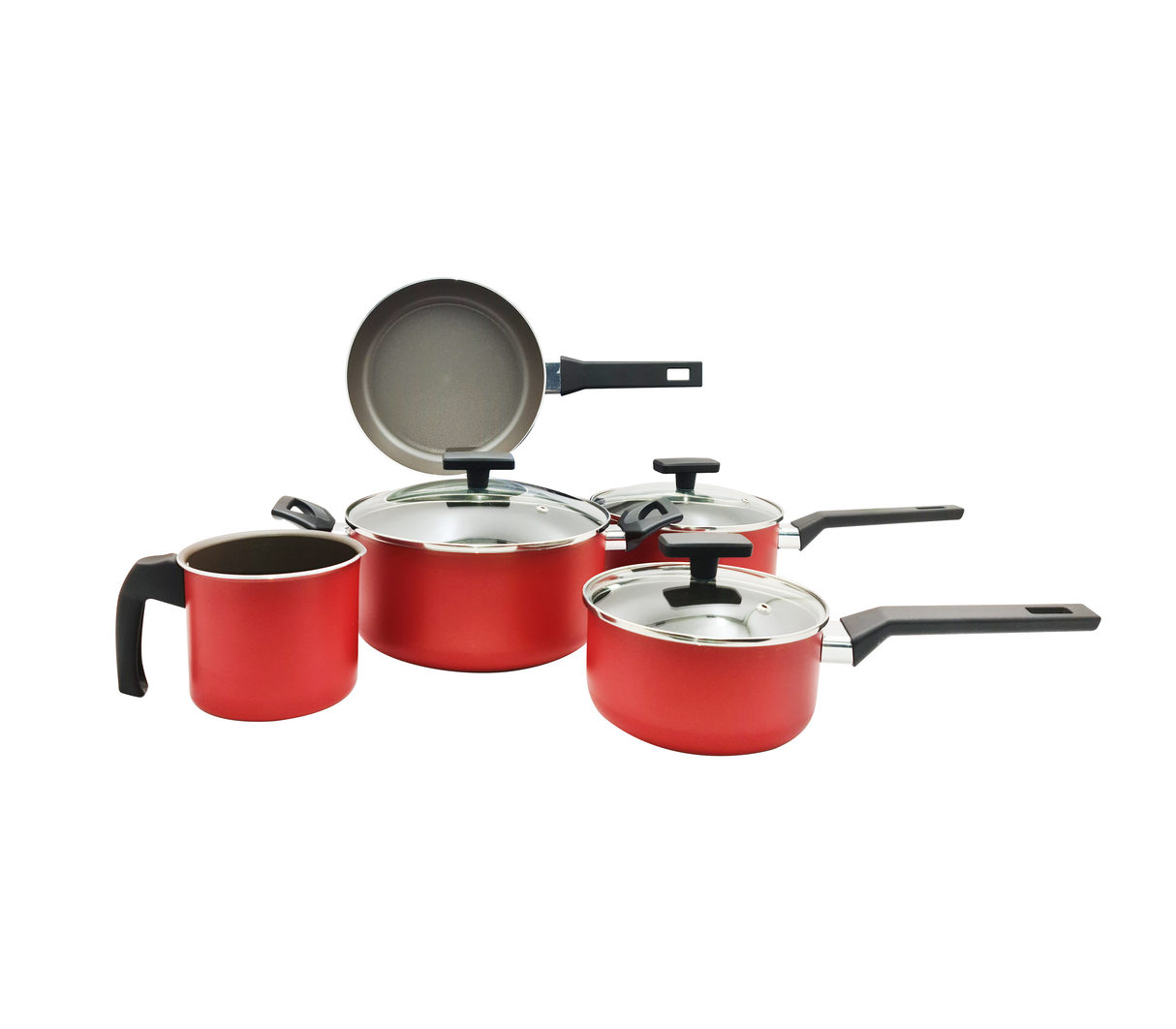 Juego de ollas 5 piezas Preserver rojo Brinox