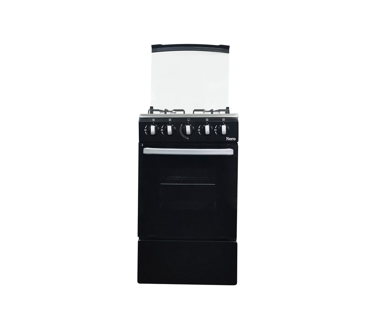 Cocina a gas 20" de piso 4 hornillas c/horno negro Nero