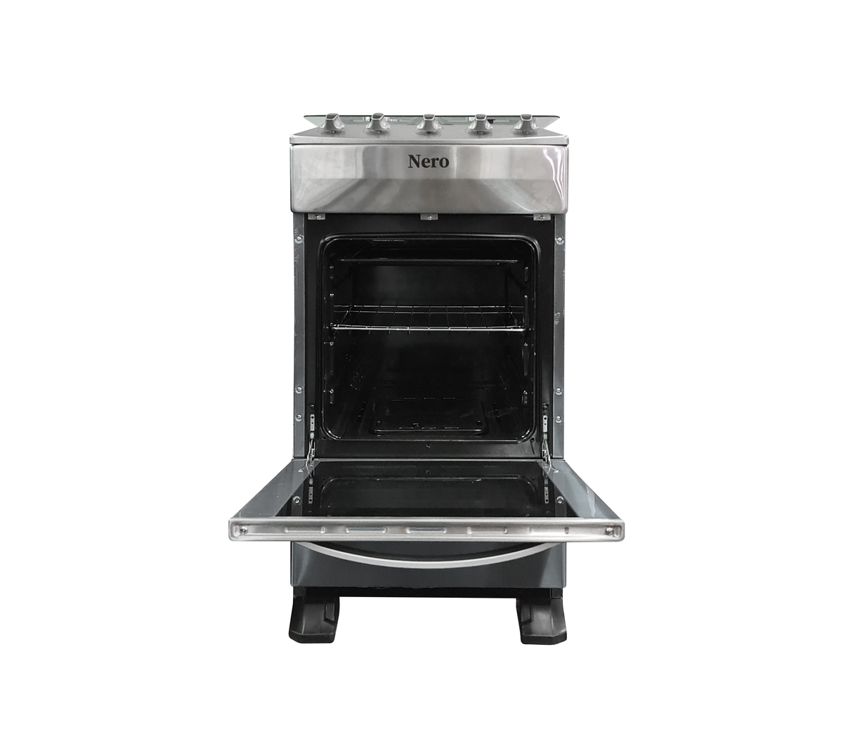 Cocina a gas 20" de piso 4 hornillas c/horno 500b acero Nero