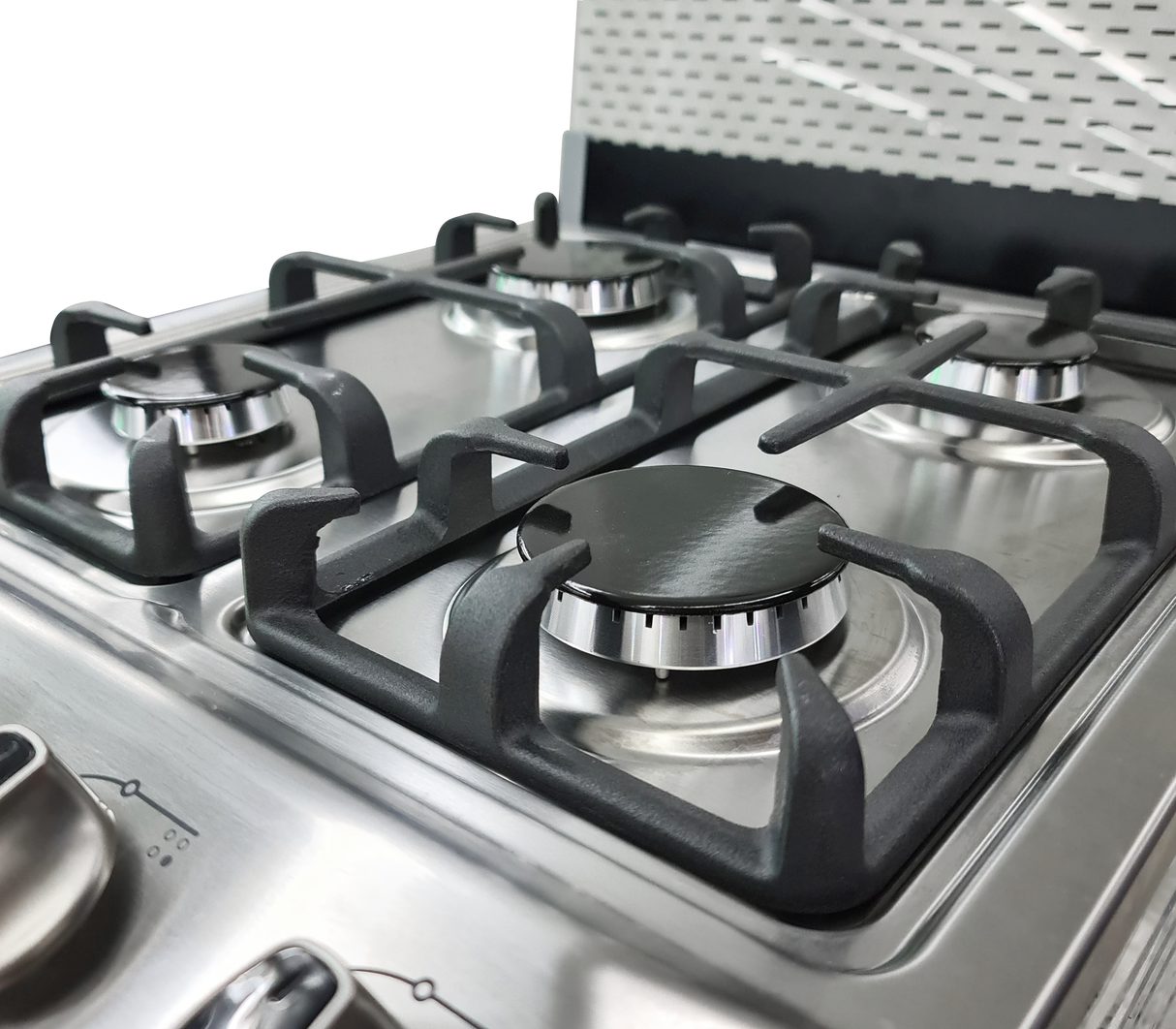 Cocina a gas 20" de piso 4h c/horno 500b acero Nero