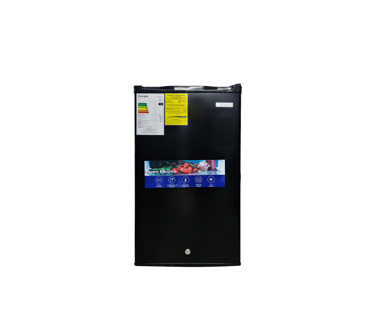 Nevera ejecutiva Single Door con escarcha 3.2 pies cúbicos negro Gplus