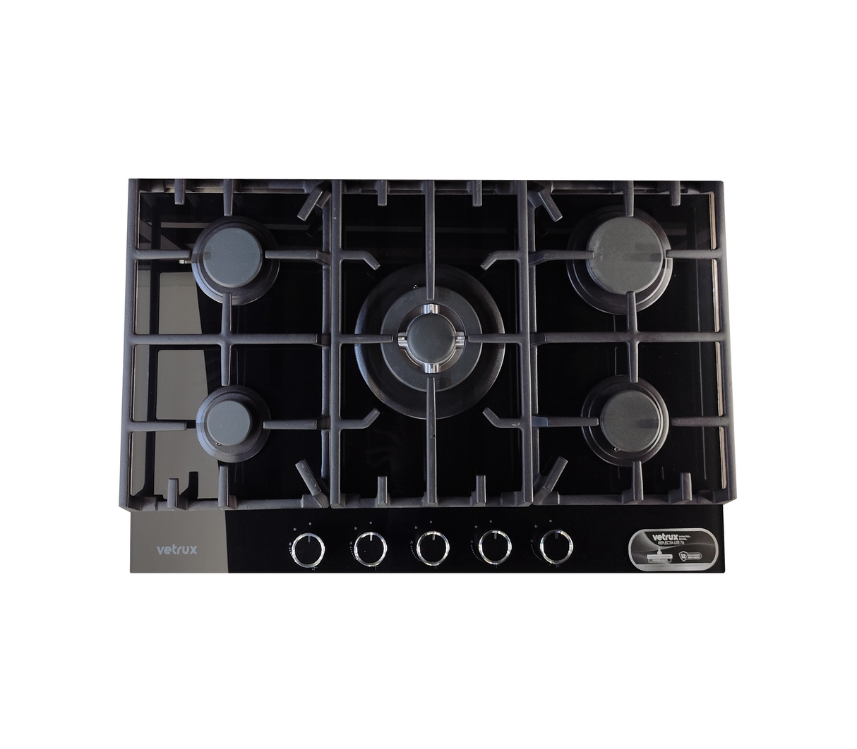 Tope de cocina a gas 5 hornillas 76cm (30") reflecta lite Vetrux