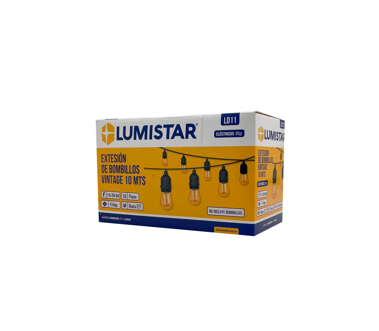 Extensión de bombillos 10 mts para 10 unid Lumistar