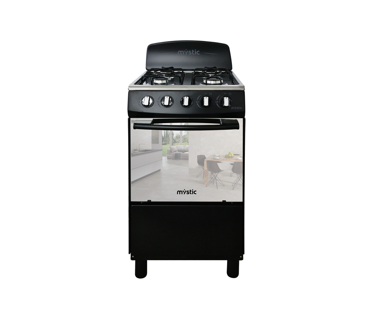 Cocina a gas agata 4 hornillas (20") Negro Mystic