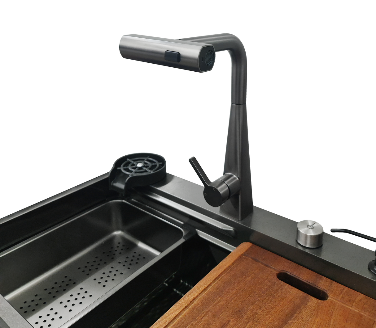 Fregadero Flusso Lite 68 1 tina + accesorios acero inox Vetrux