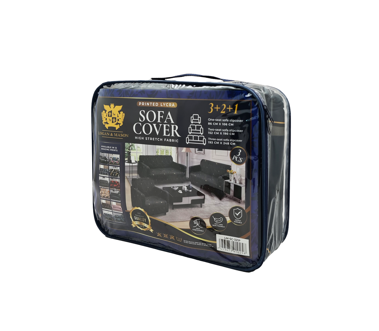 Forro de muebles 3+2+1 estampado Logan & Mason