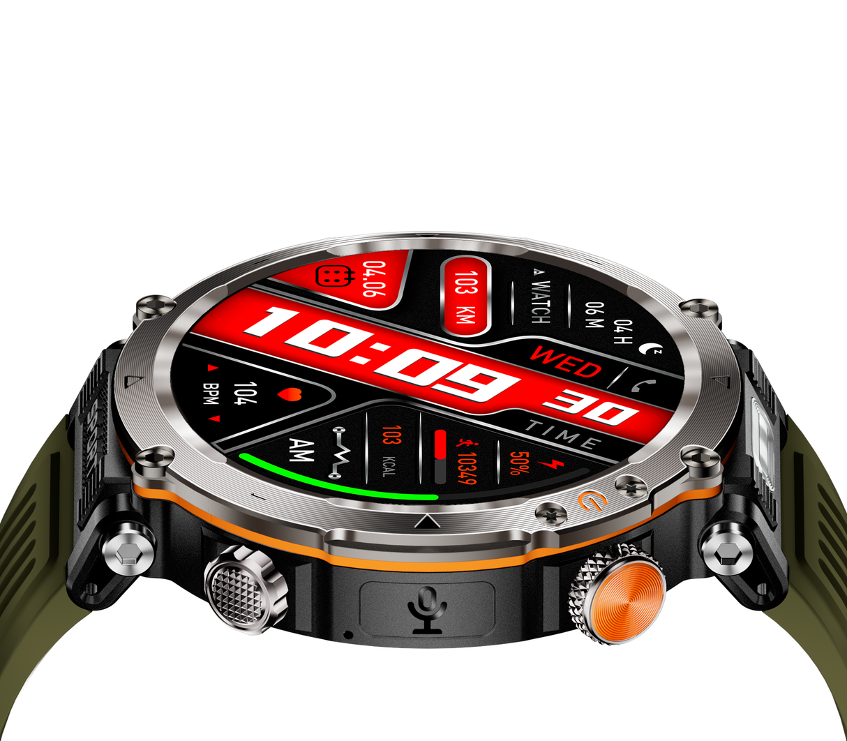 Reloj inteligente sports smart watch tky-ht30 verde Powerfik