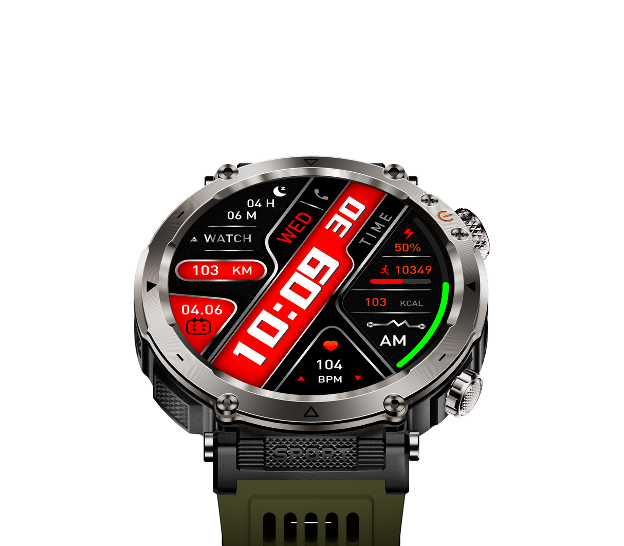 Reloj inteligente sports smart watch tky-ht30 verde Powerfik