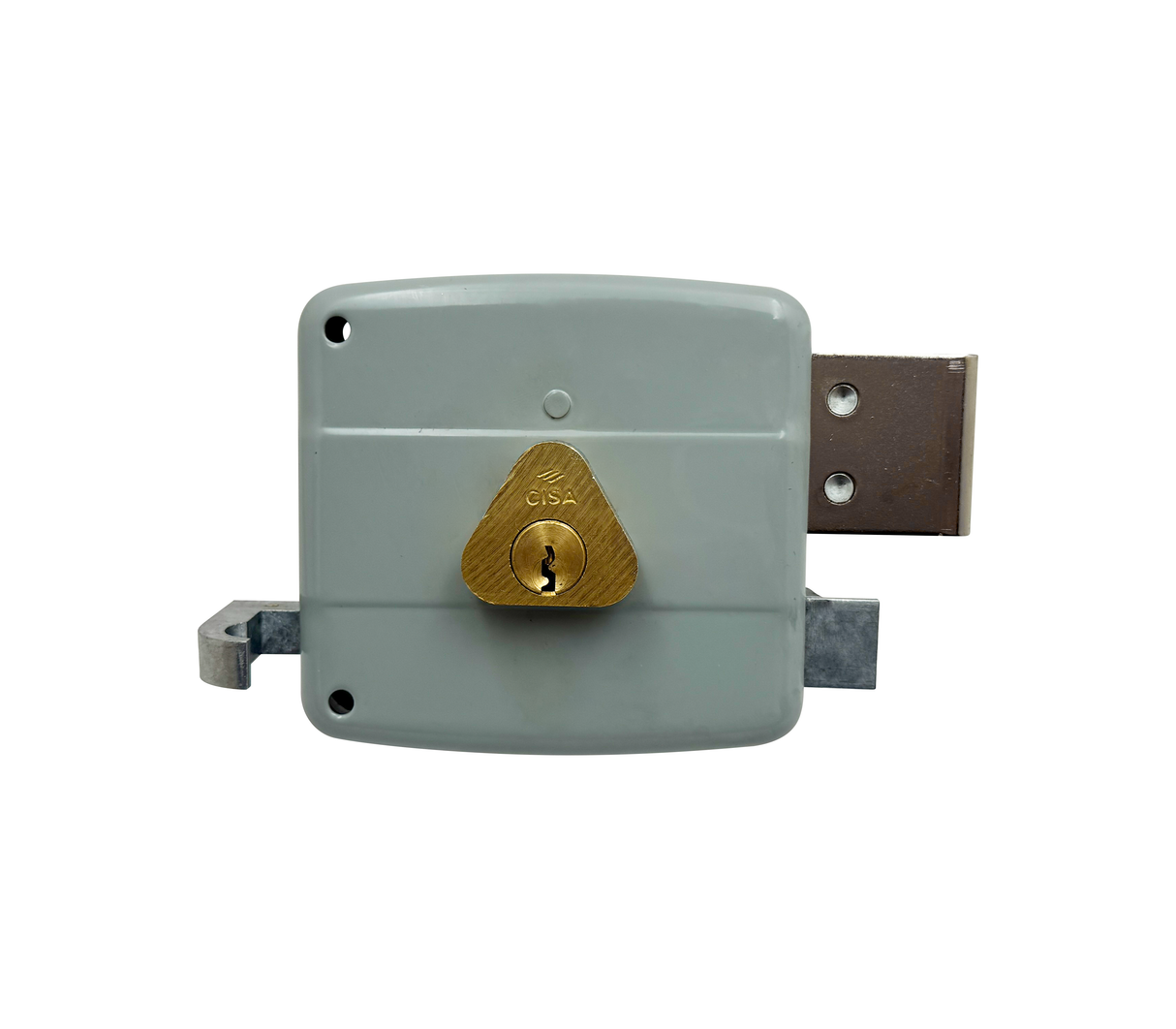 Cerradura de sobreponer clásica 50mm derecha caja gris Visalock