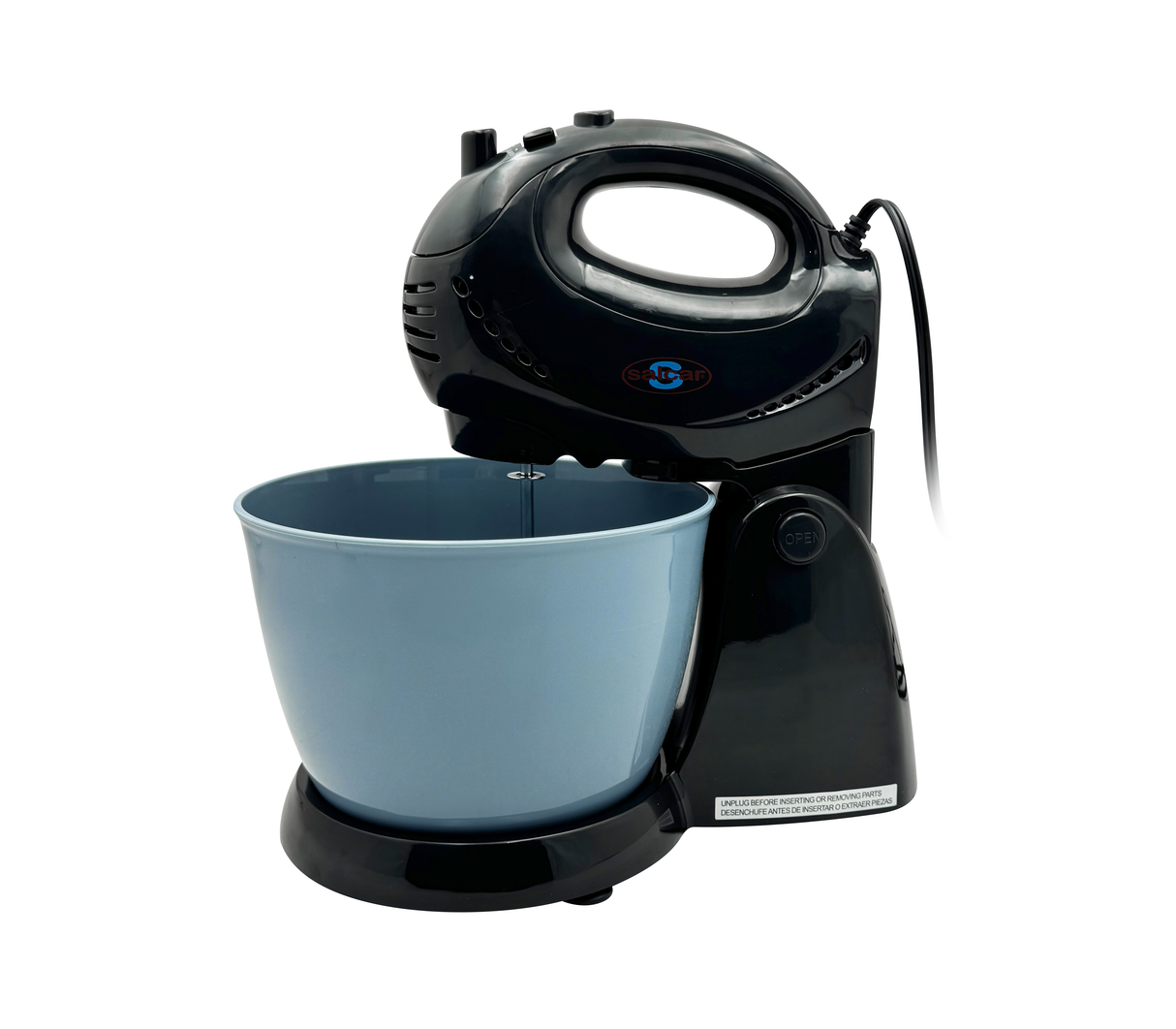 Batidora pedestal 5 velocidades con bowl plástico negra Salcar