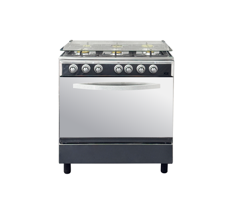 Cocina a gas 6 hornillas acero/plateado KR PLUS