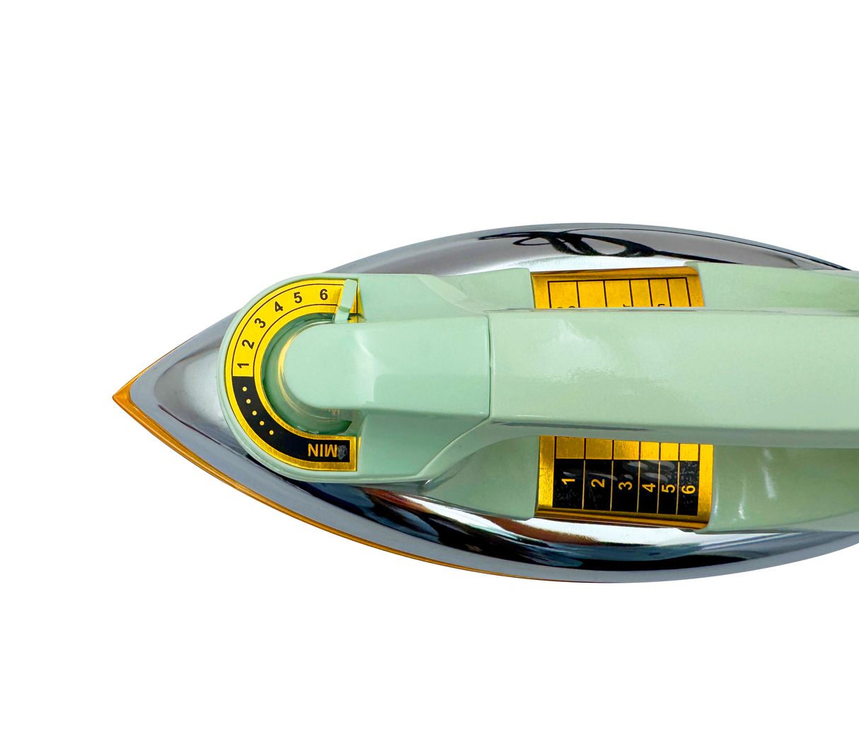 Plancha seca de lujo suela antiadherente 1000W blanca/acero inoxidable Sankey