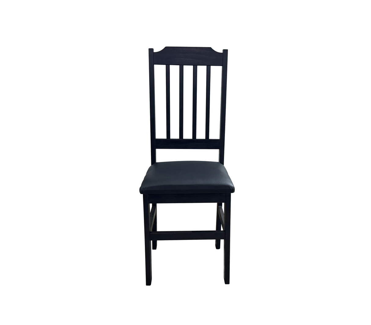 Silla para comedor Gandal con tapizado semicuero negro Isabel
