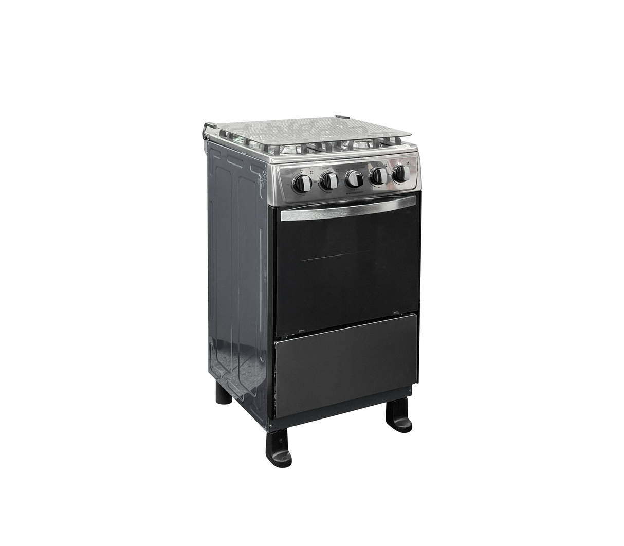 Cocina a gas 20" de piso 4 hornillas acero inoxidable Premier