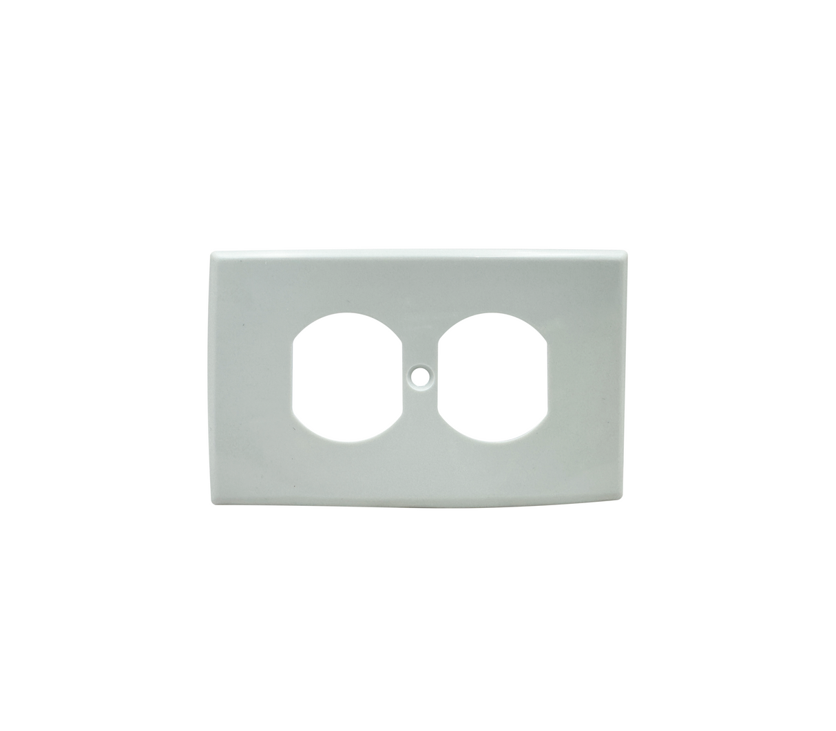 Tapa plástica doble toma corriente cod.5-819 Clever