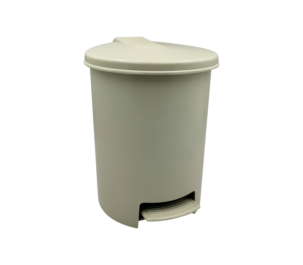 Papelera Pedalbin 12 litros redonda beige Alfa Hogar