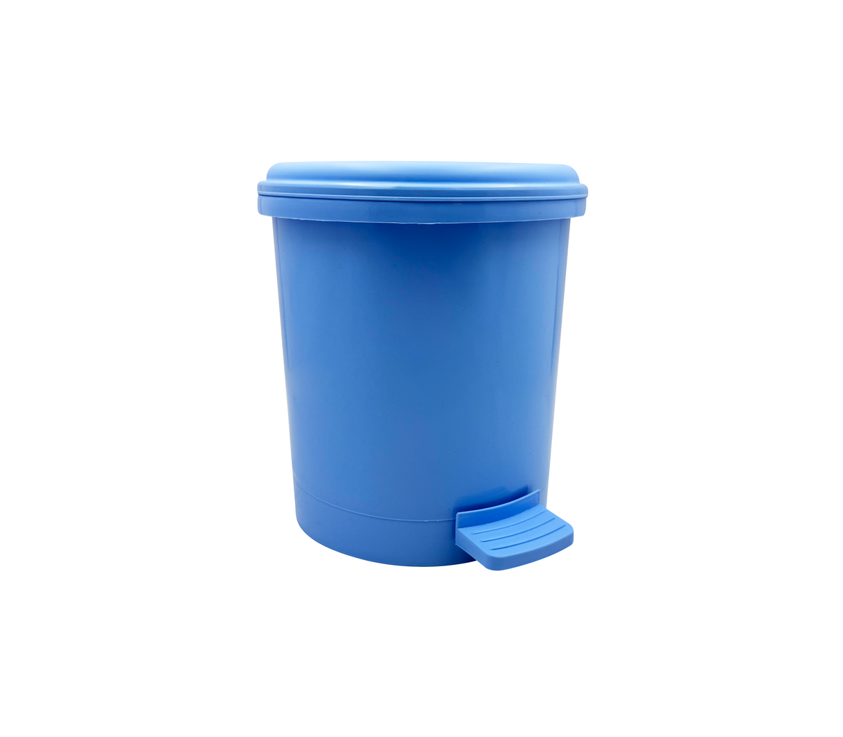 Mini papelera pedal bin redonda azul Alfa Hogar