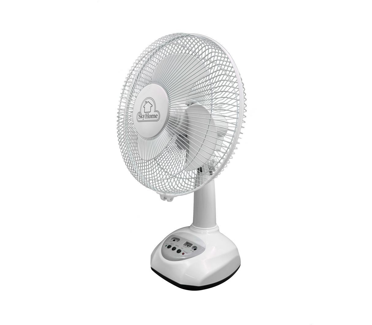 Ventilador de mesa 12" c/panel solar recargable blanco Sky Home