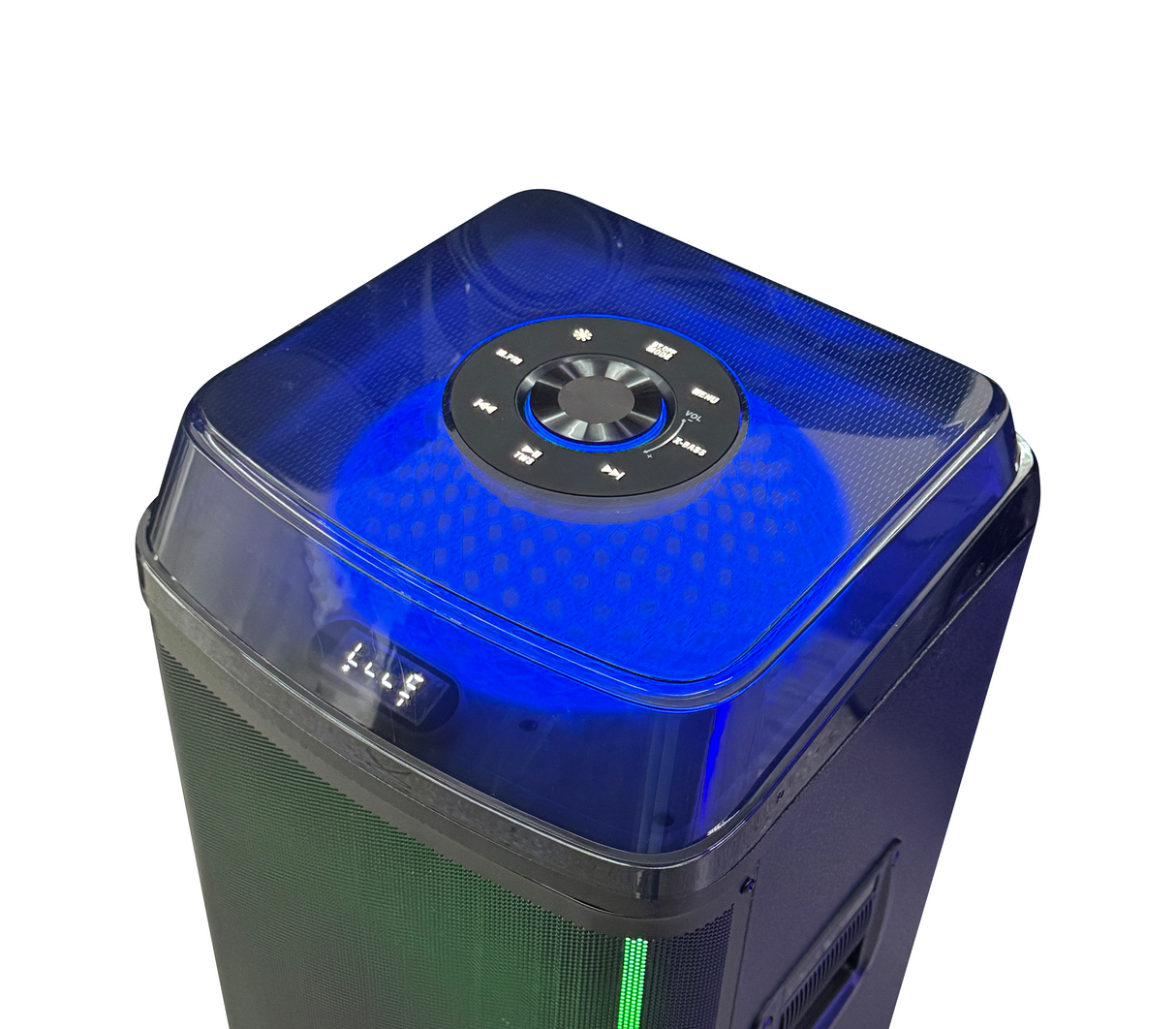 Corneta recar 8"x2 portátil karaoke/led/amplif. c/cont. 60W Sankey