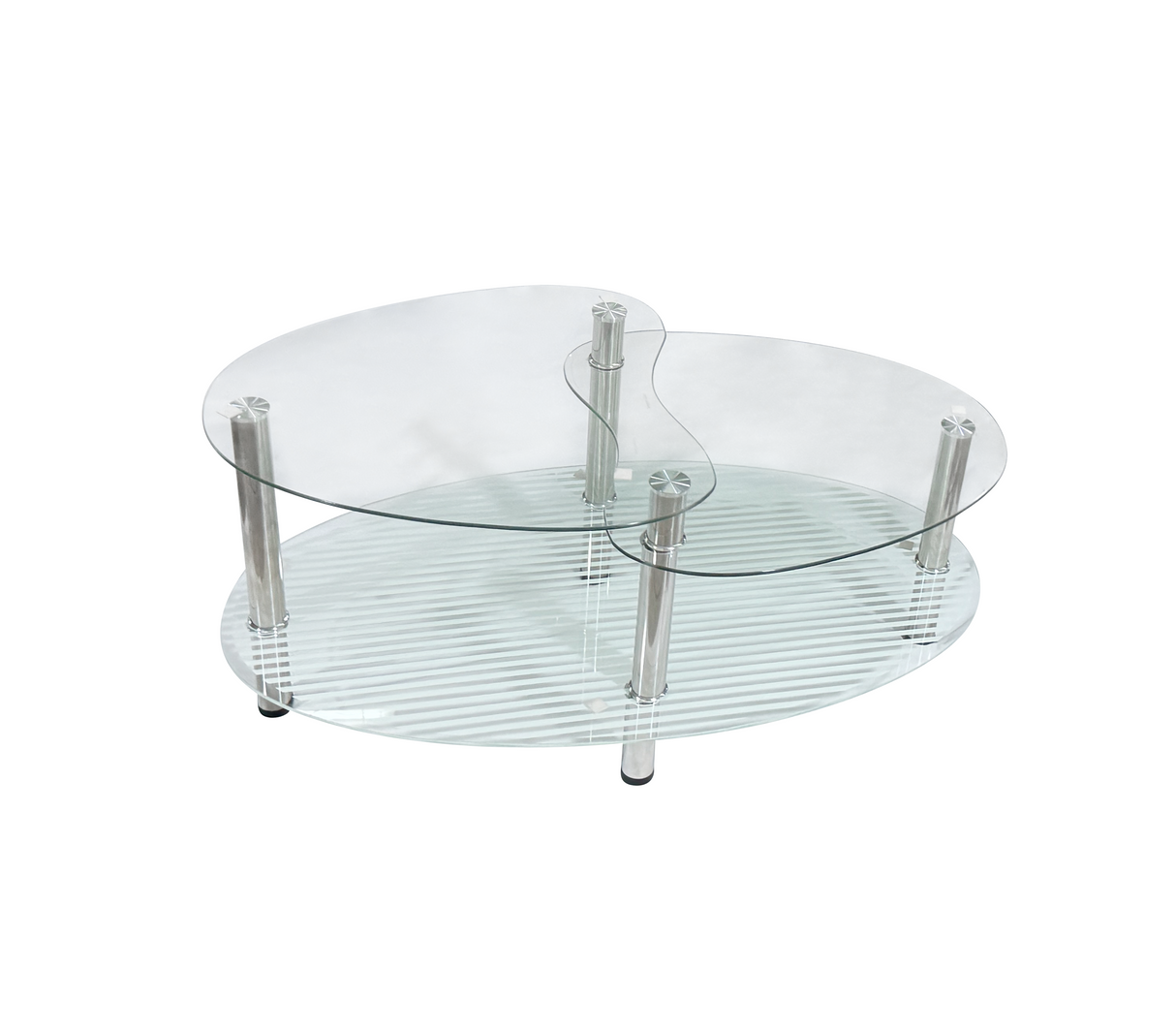 Mesa centro blanco diseño de lineas JSRI