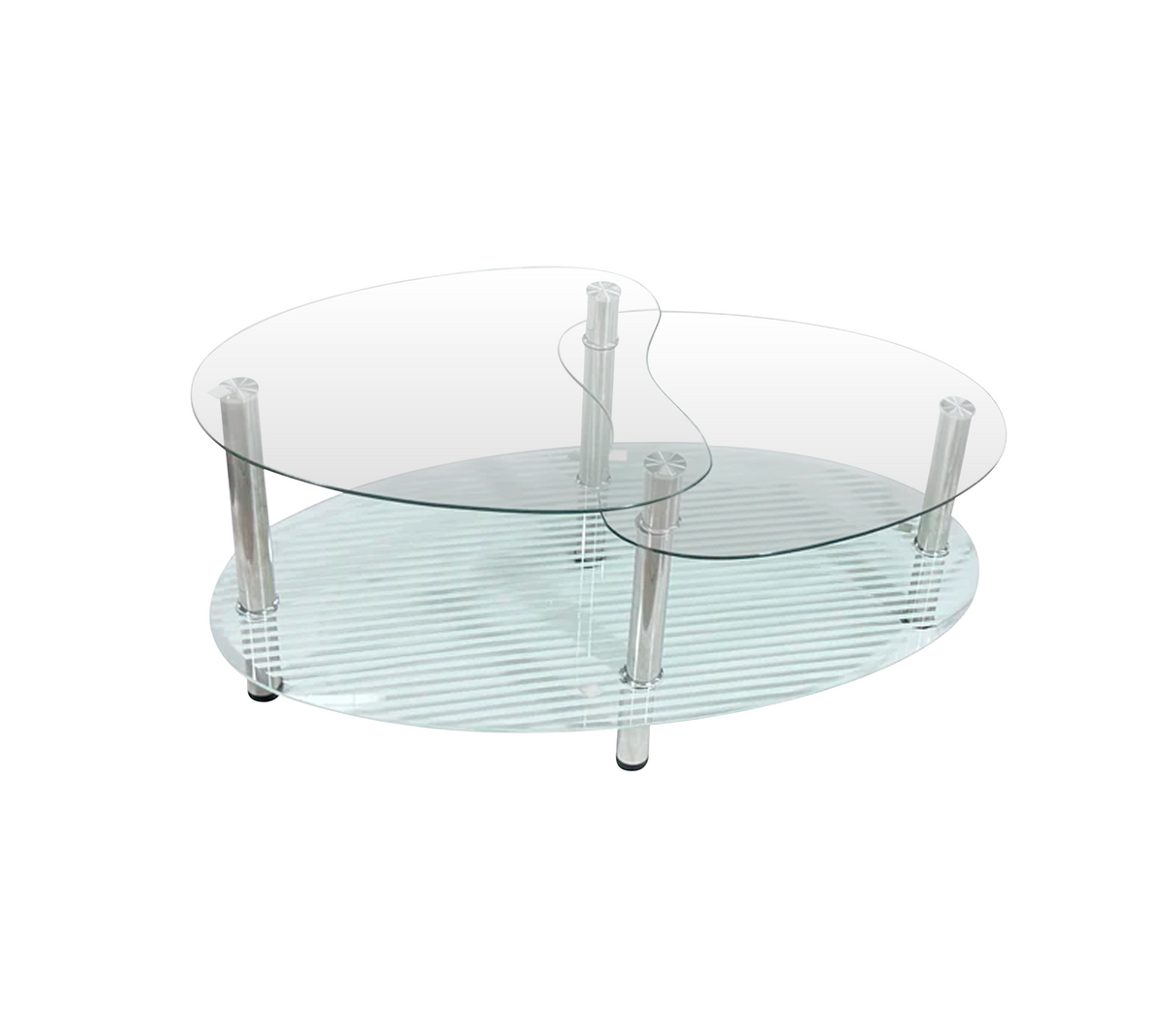 Mesa centro blanco diseño de lineas JSRI