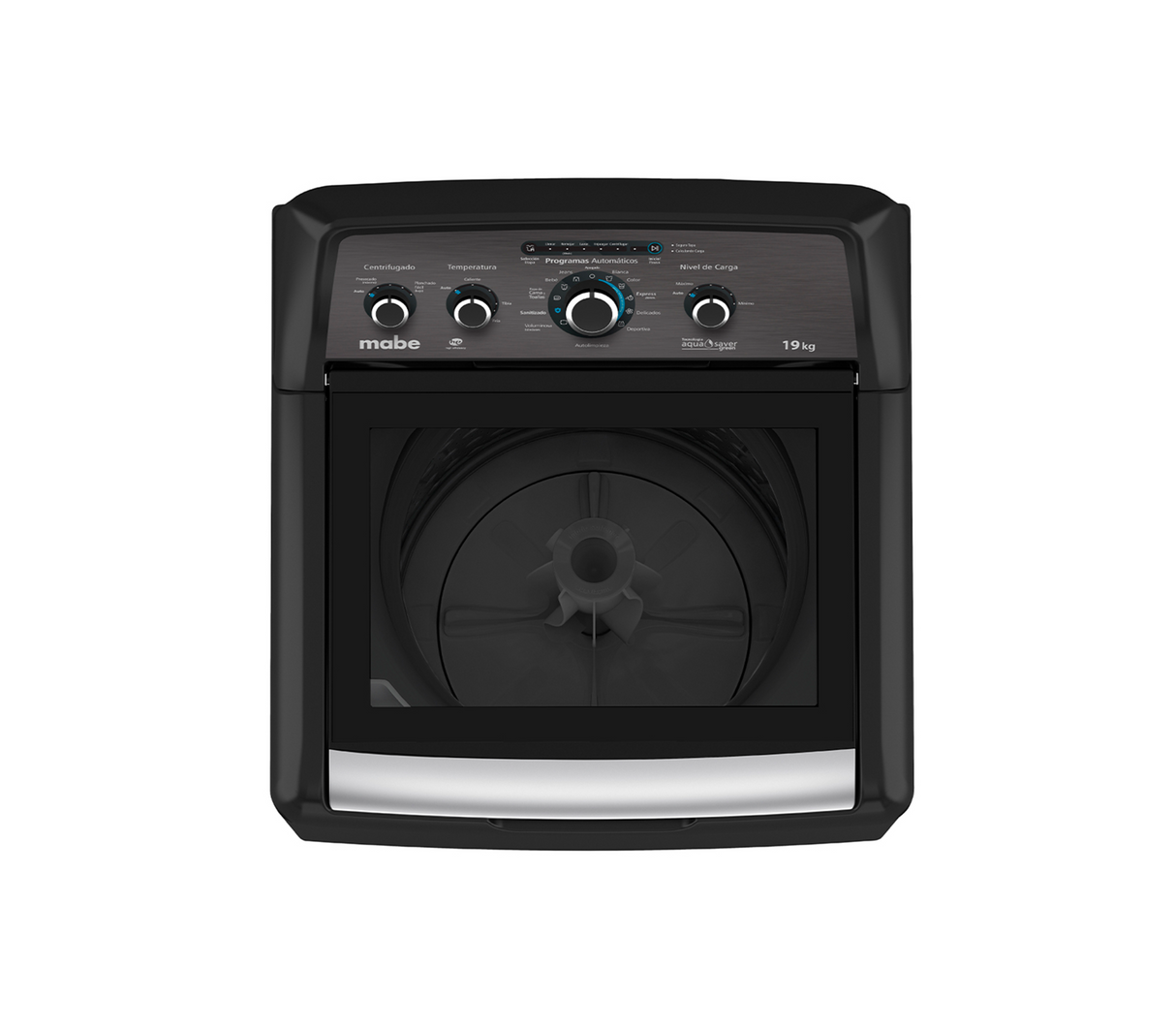 Lavadora automática 19 kg 4 perillas + botón LMX79114WDAB0 diamond gray Mabe